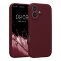 kwmobile Handyhülle kompatibel mit Apple iPhone 17 Hülle - gummierte Handy Case aus Silikon in Bordeaux Violett Bordeaux Violett  