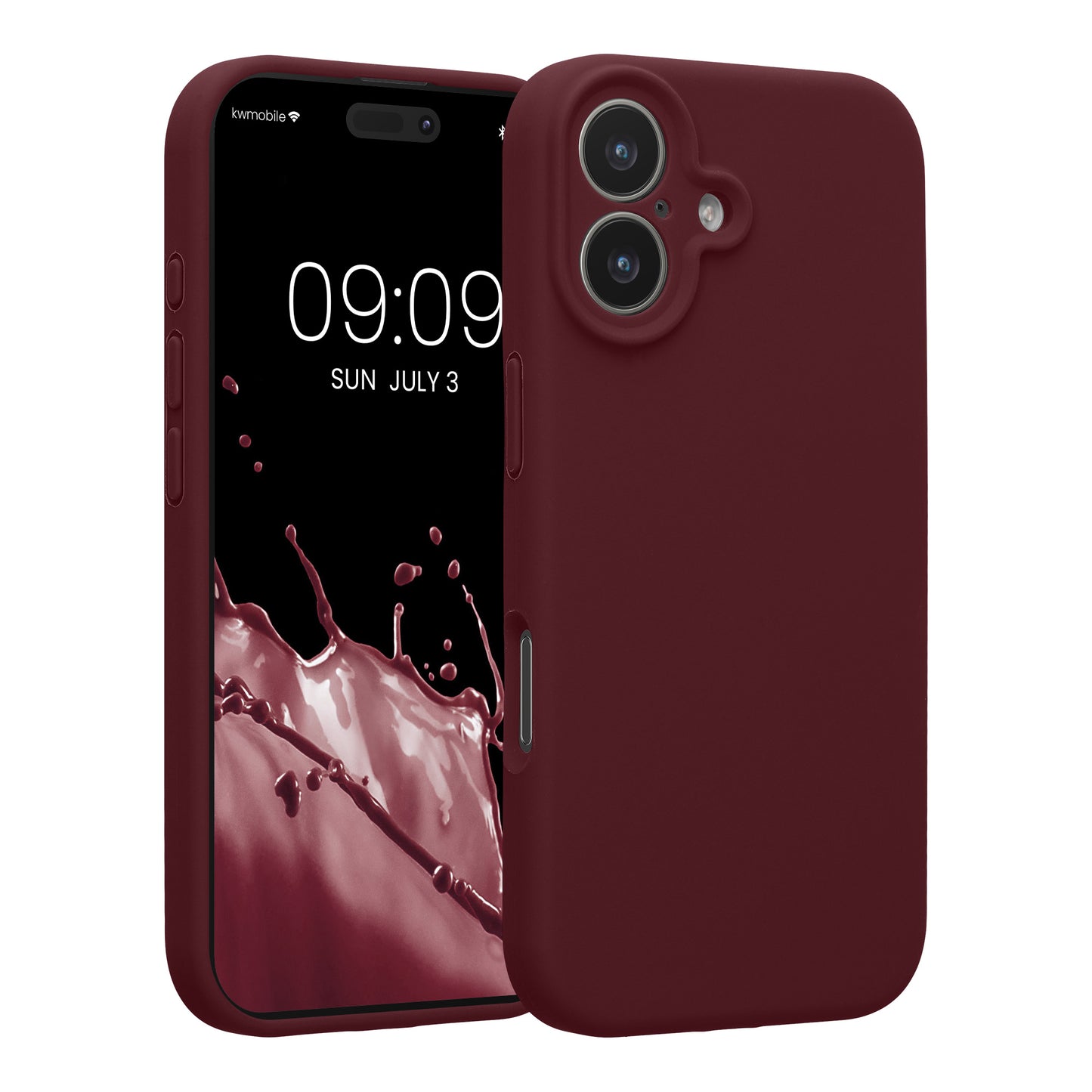kwmobile Handyhülle kompatibel mit Apple iPhone 17 Hülle - gummierte Handy Case aus Silikon in Bordeaux Violett Bordeaux Violett  