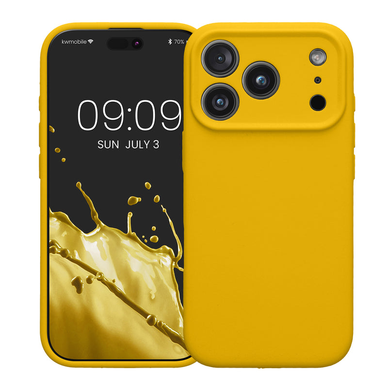 kwmobile Case Compatible with Apple iPhone 17 Pro - Silicone Rubberized Case - Phone Cover - Phone Case