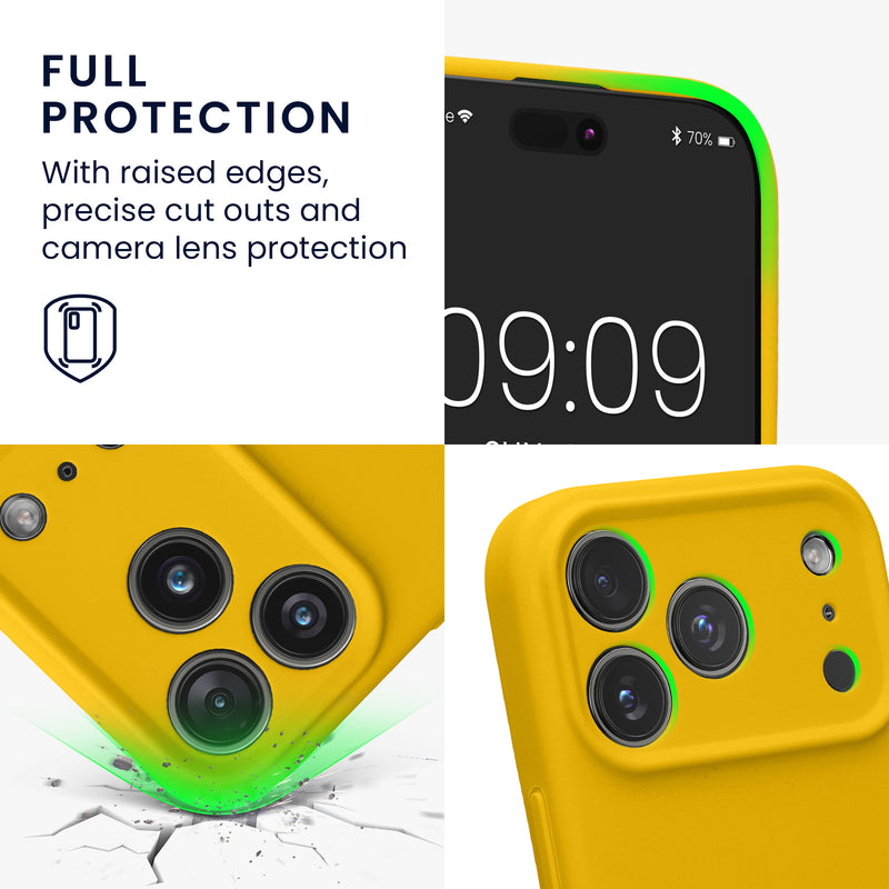 kwmobile Case Compatible with Apple iPhone 17 Pro - Silicone Rubberized Case - Phone Cover - Phone Case