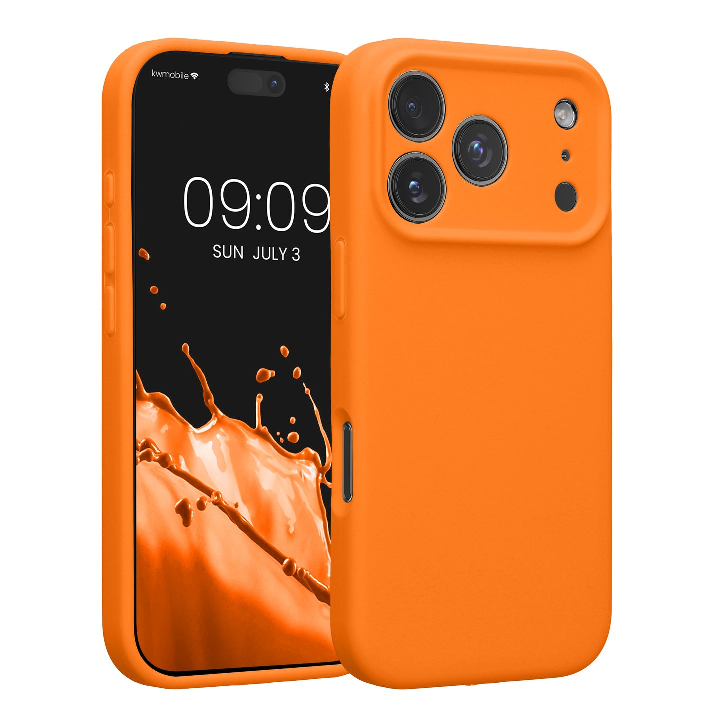 kwmobile Handyhülle kompatibel mit Apple iPhone 17 Pro Hülle - gummierte Handy Case aus Silikon in Fruity Orange Fruity Orange  