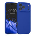 kwmobile Handyhülle kompatibel mit Apple iPhone 17 Pro Max Hülle - gummierte Handy Case aus Silikon in Baltik Blau Baltik Blau  