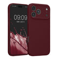 kwmobile Handyhülle kompatibel mit Apple iPhone 17 Pro Max Hülle - gummierte Handy Case aus Silikon in Bordeaux Violett Bordeaux Violett  