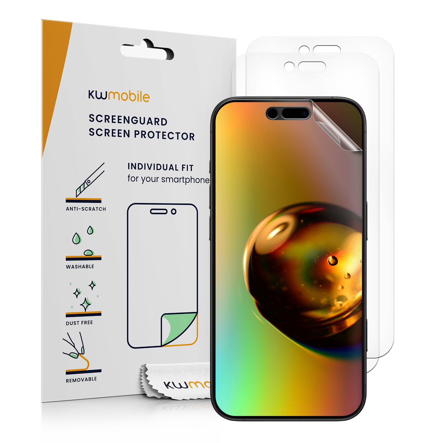 kwmobile 3x Displayschutzfolie kompatibel mit Apple iPhone Air Folie - klare Schutzfolien Set in transparent Transparent  