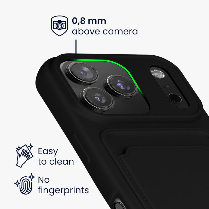 kwmobile Phone Case compatible with Apple iPhone 17 Pro Case - Phone Cover with Card Holder