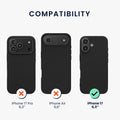 kwmobile Case Compatible with iPhone 17 Case - Soft Slim Silicone Phone Cover - Shock-Absorbing Flexible Case