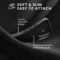 kwmobile Case Compatible with iPhone 17 Case - Soft Slim Silicone Phone Cover - Shock-Absorbing Flexible Case