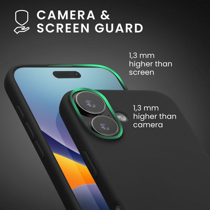 kwmobile Case Compatible with iPhone 17 Case - Soft Slim Silicone Phone Cover - Shock-Absorbing Flexible Case