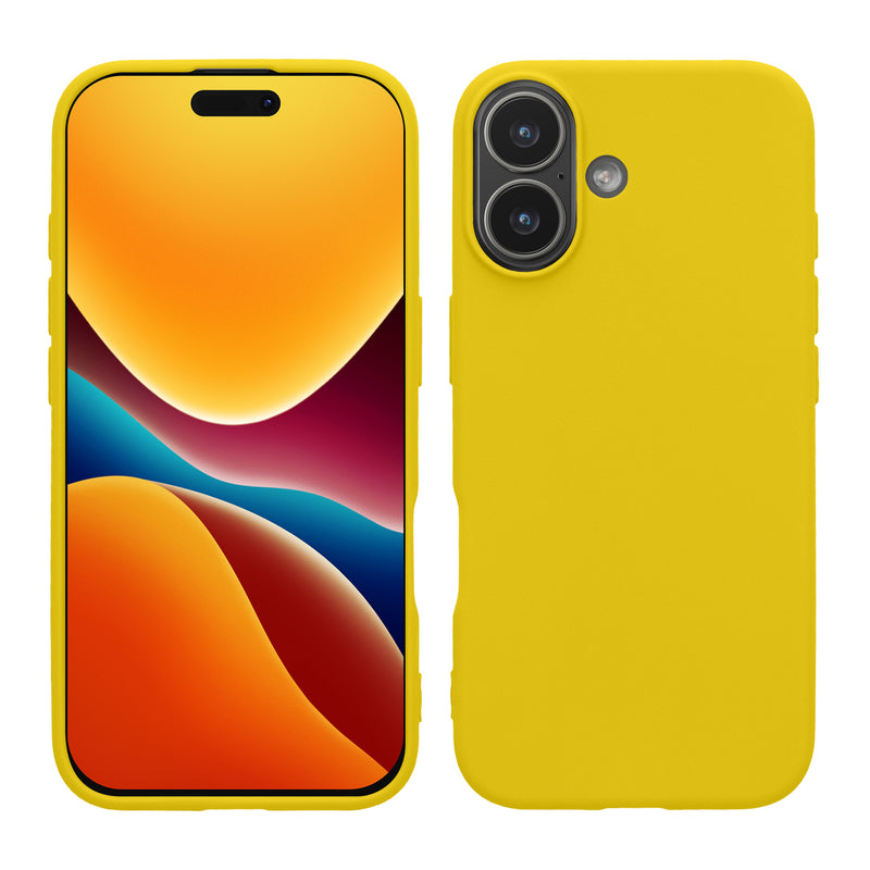 kwmobile Hülle kompatibel mit Apple iPhone 17 Hülle - weiches TPU Silikon Case - Cover geeignet für kabelloses Laden - Strahlend Gelb Strahlend Gelb  