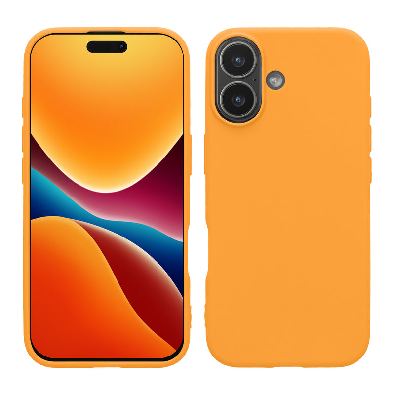 kwmobile Hülle kompatibel mit Apple iPhone 17 Hülle - weiches TPU Silikon Case - Cover geeignet für kabelloses Laden - Fruity Orange Fruity Orange  