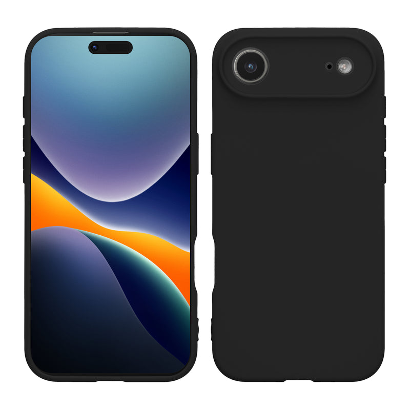 kwmobile Hülle kompatibel mit Apple iPhone Air Hülle - weiches TPU Silikon Case - Cover geeignet für kabelloses Laden - Schwarz matt Schwarz matt  