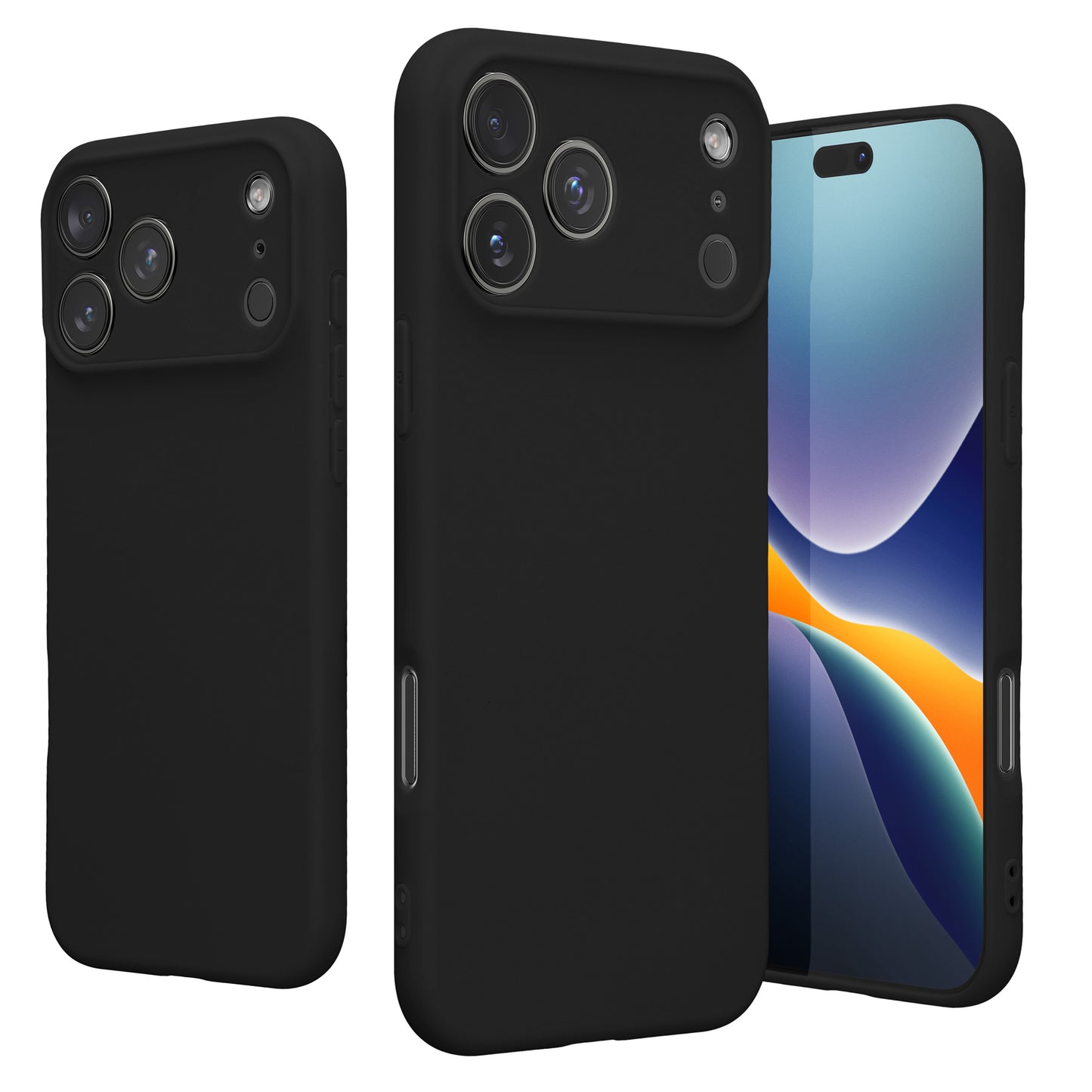 kwmobile Case Compatible with iPhone 17 Pro - Soft and Slim Silicone Phone Case - Shock-Absorbing Flexible Cover