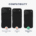 kwmobile Case Compatible with iPhone 17 Pro - Soft and Slim Silicone Phone Case - Shock-Absorbing Flexible Cover