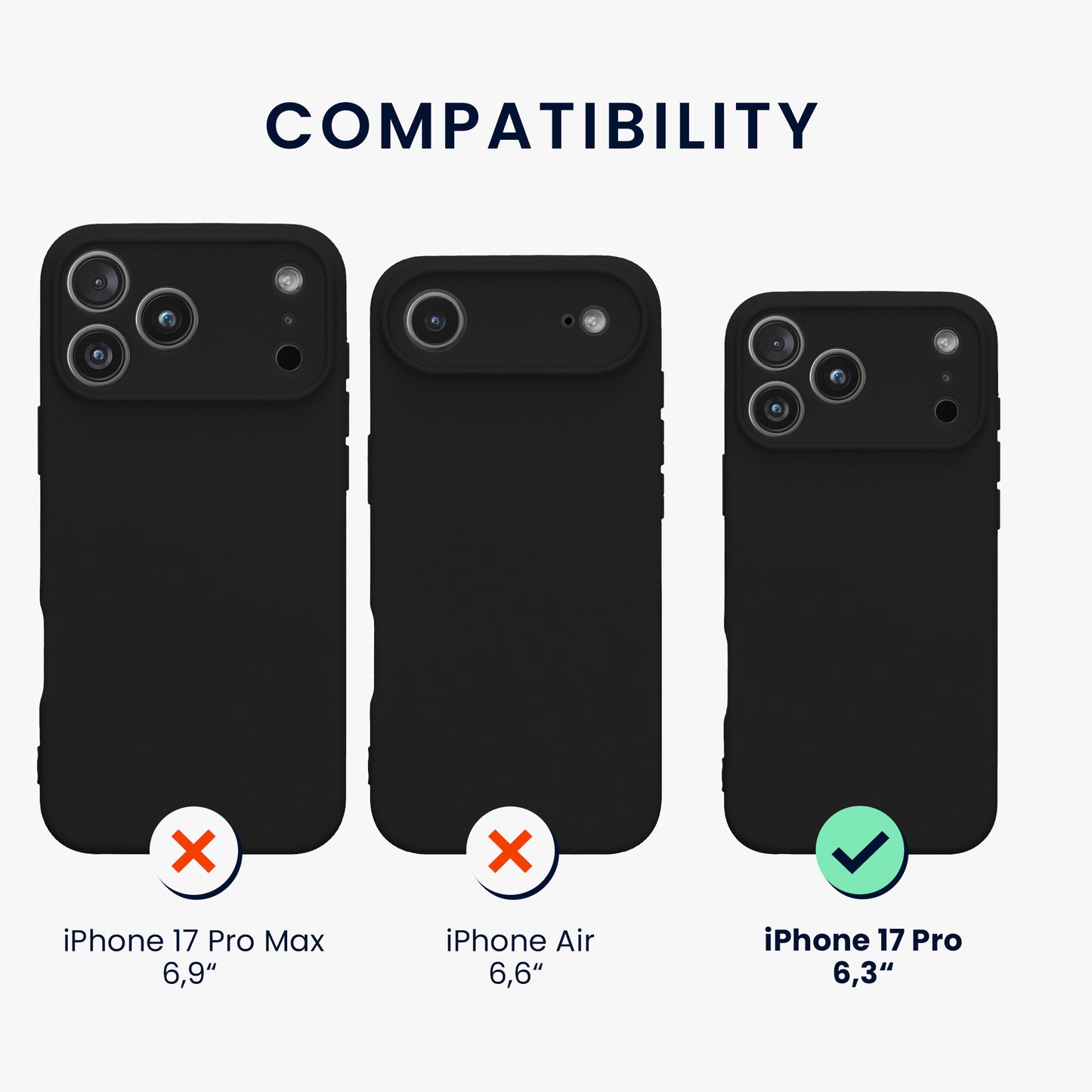 kwmobile Case Compatible with iPhone 17 Pro - Soft and Slim Silicone Phone Case - Shock-Absorbing Flexible Cover