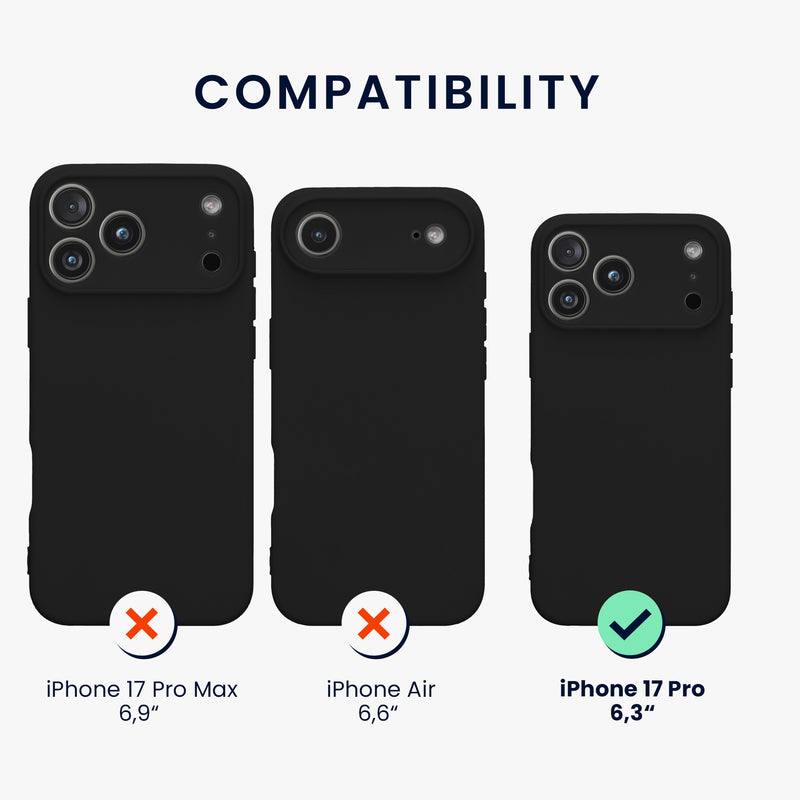 kwmobile Case Compatible with iPhone 17 Pro - Soft and Slim Silicone Phone Case - Shock-Absorbing Flexible Cover