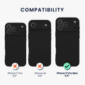 kwmobile Case Compatible with iPhone 17 Pro Max - Soft Slim Silicone Phone Case - Shock Absorbing Flexible Cover