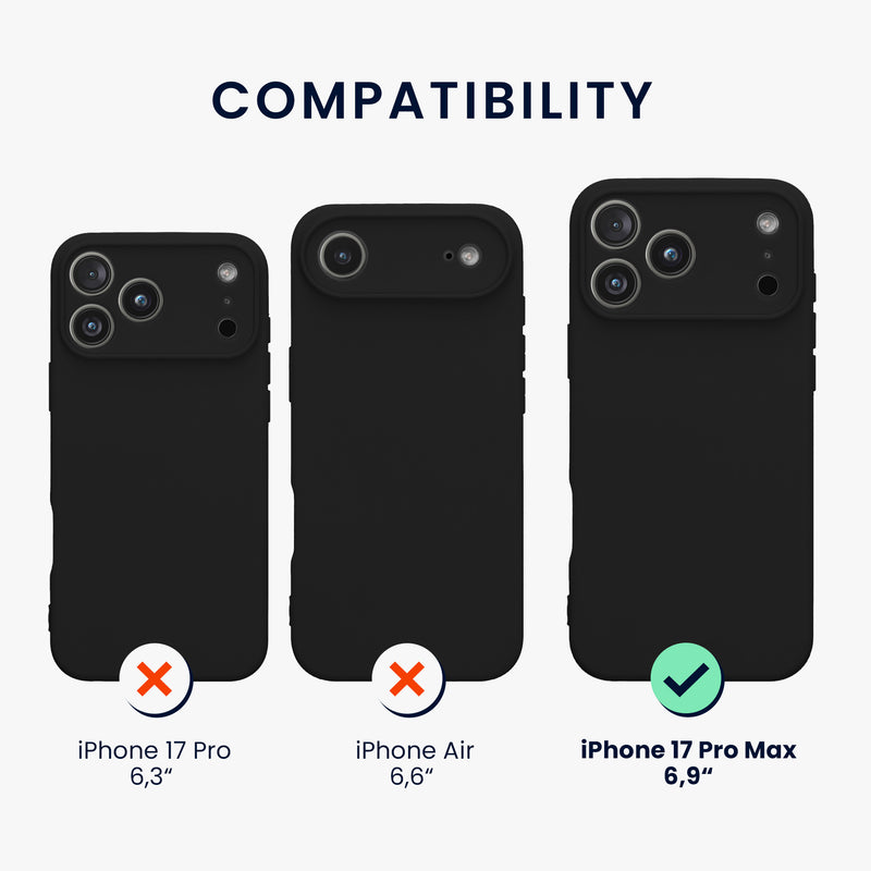 kwmobile Case Compatible with iPhone 17 Pro Max - Soft Slim Silicone Phone Case - Shock Absorbing Flexible Cover