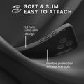 kwmobile Case Compatible with iPhone 17 Pro Max - Soft Slim Silicone Phone Case - Shock Absorbing Flexible Cover