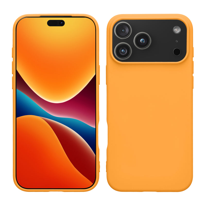 kwmobile Hülle kompatibel mit Apple iPhone 17 Pro Max Hülle - weiches TPU Silikon Case - Cover geeignet für kabelloses Laden - Fruity Orange Fruity Orange  
