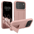 kwmobile Cell Phone Case for Apple iPhone 17 Pro Case with Finger Holder and Stand Protective Cover