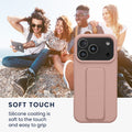 kwmobile Cell Phone Case for Apple iPhone 17 Pro Case with Finger Holder and Stand Protective Cover