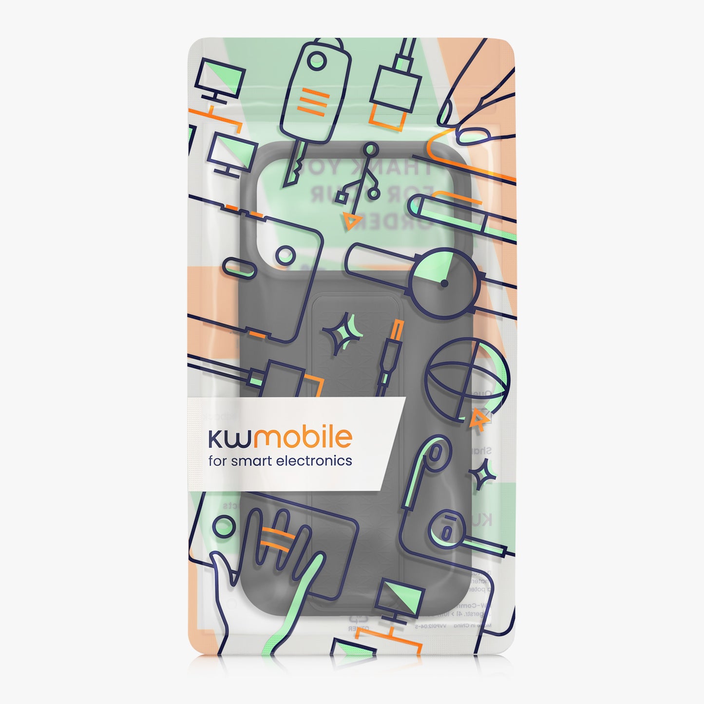 kwmobile Phone Case for Apple iPhone 17 Pro Max Cover with Finger Holder and Stand Protective Case