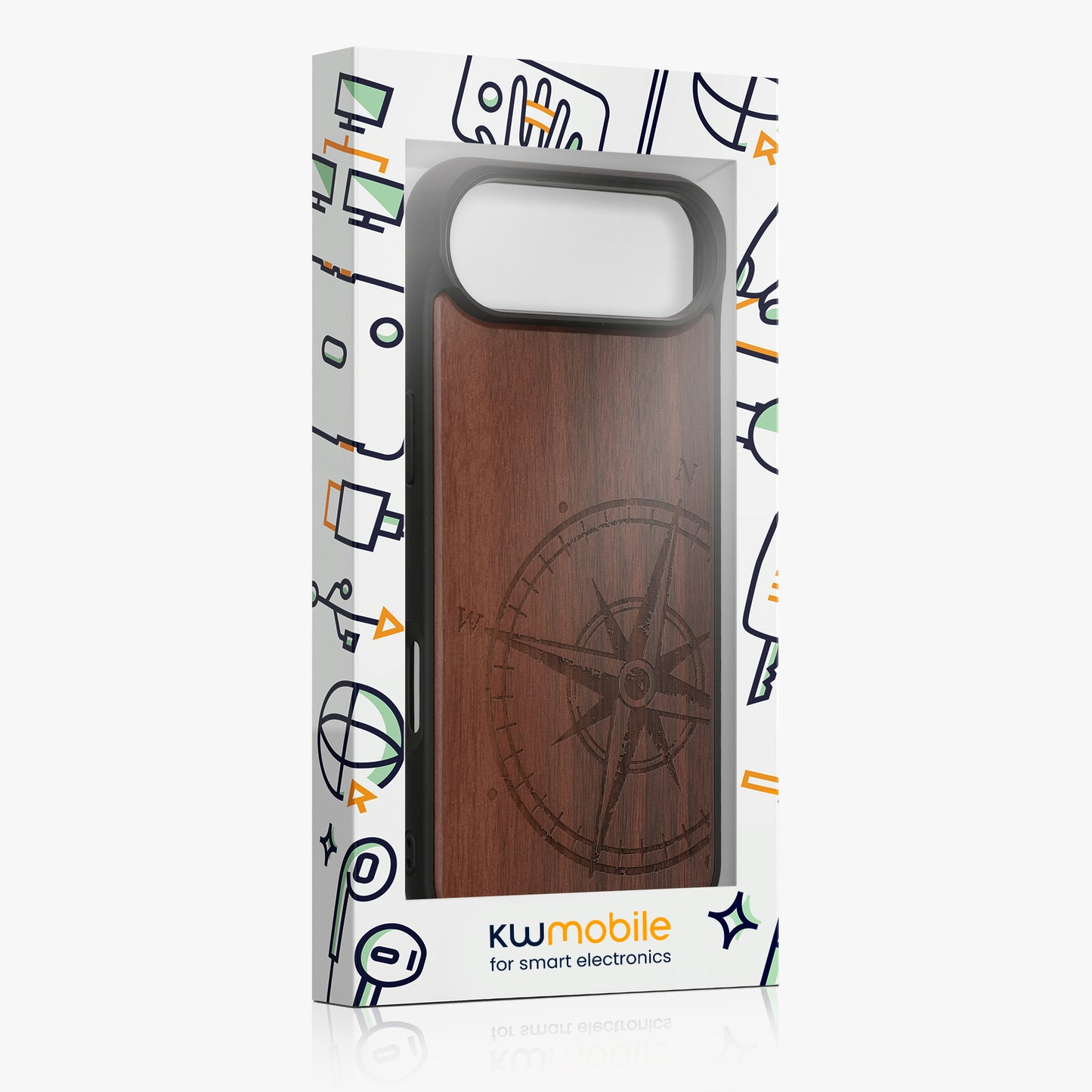 kwmobile Case Compatible with Apple iPhone Air Case - Phone Cover - TPU Phone Case Compass Vintage
