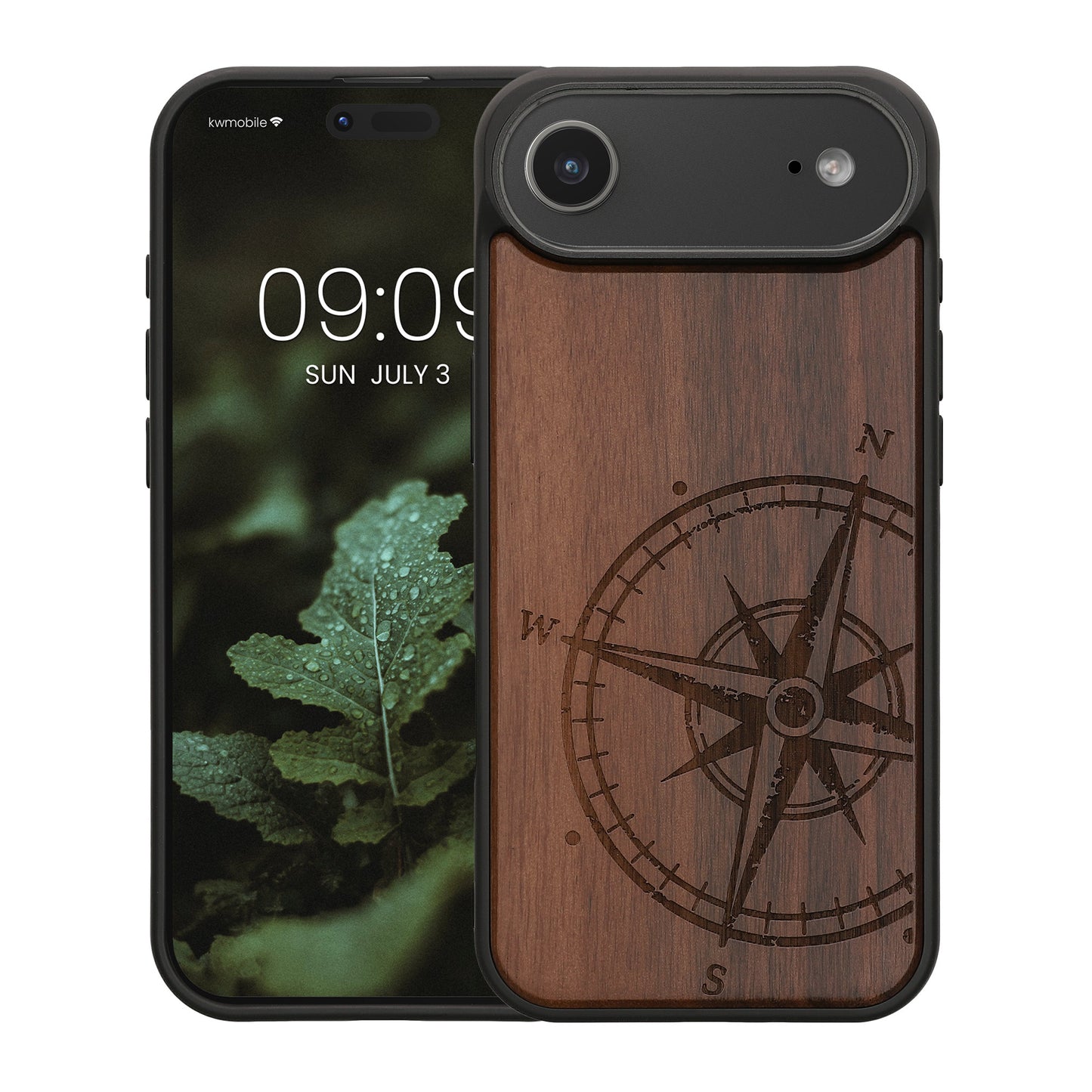kwmobile Case Compatible with Apple iPhone Air Case - Phone Cover - TPU Phone Case Compass Vintage