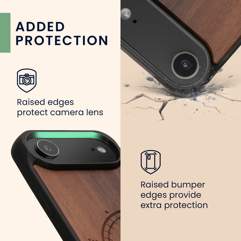 kwmobile Case Compatible with Apple iPhone Air Case - Phone Cover - TPU Phone Case Compass Vintage