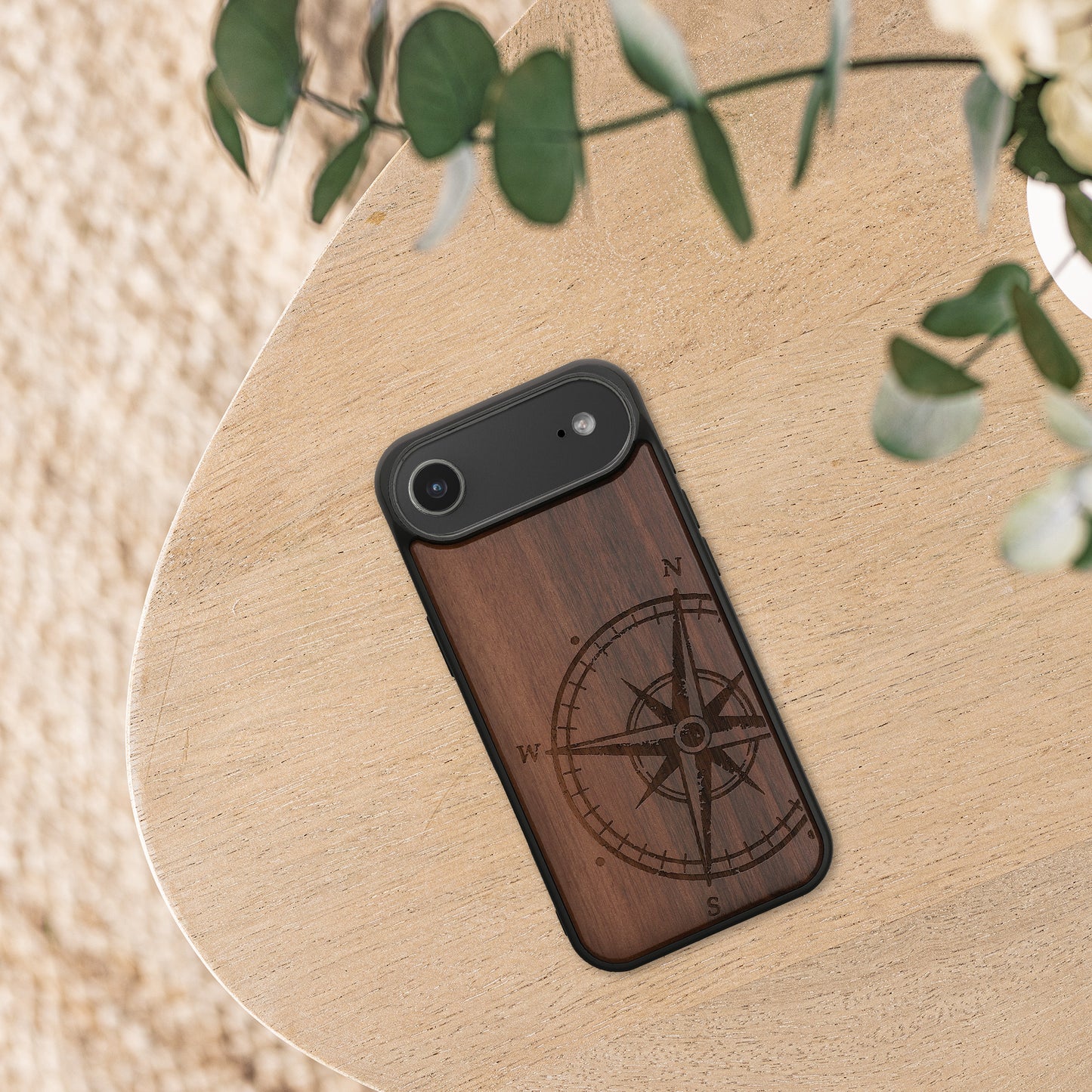kwmobile Case Compatible with Apple iPhone Air Case - Phone Cover - TPU Phone Case Compass Vintage