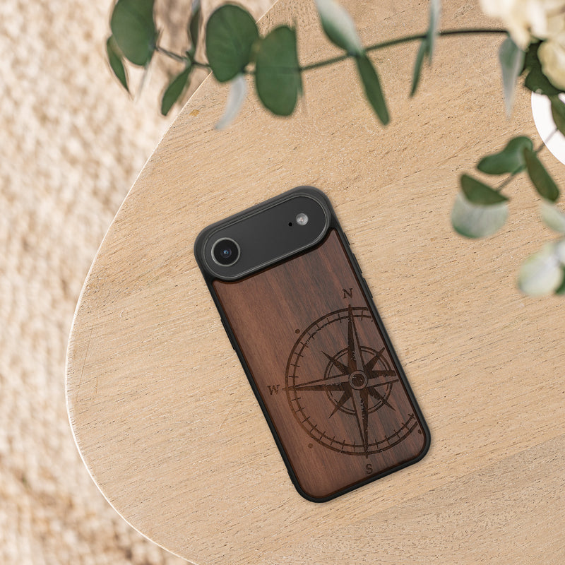 kwmobile Case Compatible with Apple iPhone Air Case - Phone Cover - TPU Phone Case Compass Vintage