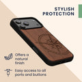 kwmobile Case Compatible with Apple iPhone 17 Pro Max Phone Cover TPU Cell Phone Case Compass Vintage