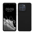 kwmobile Hülle kompatibel mit Motorola Moto G86 Power 5G Hülle - Silikon Handy Case - Handyhülle weiche Oberfläche - kabelloses Laden - Schwarz Schwarz  