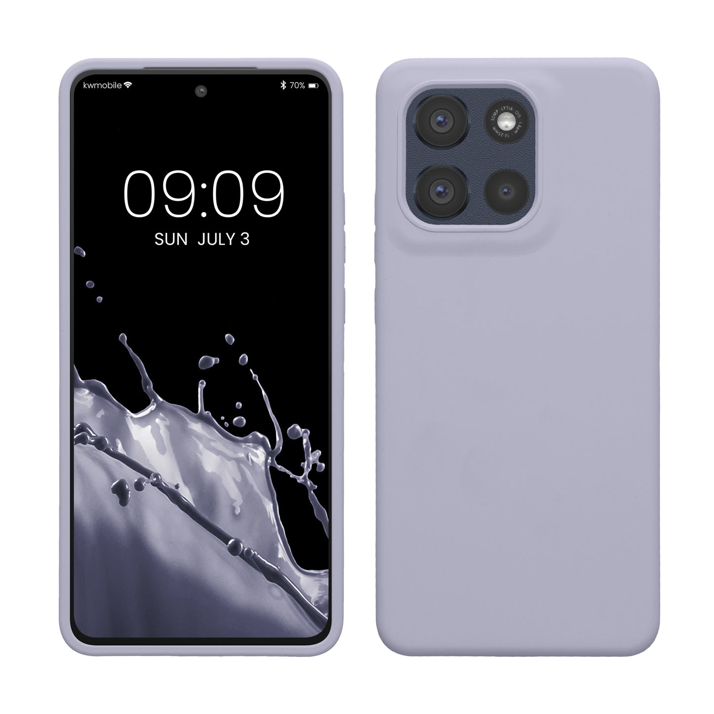 kwmobile Hülle kompatibel mit Motorola Moto G86 Power 5G Hülle - Silikon Handy Case - Handyhülle weiche Oberfläche - kabelloses Laden - Pastell Lavendel Pastell Lavendel  