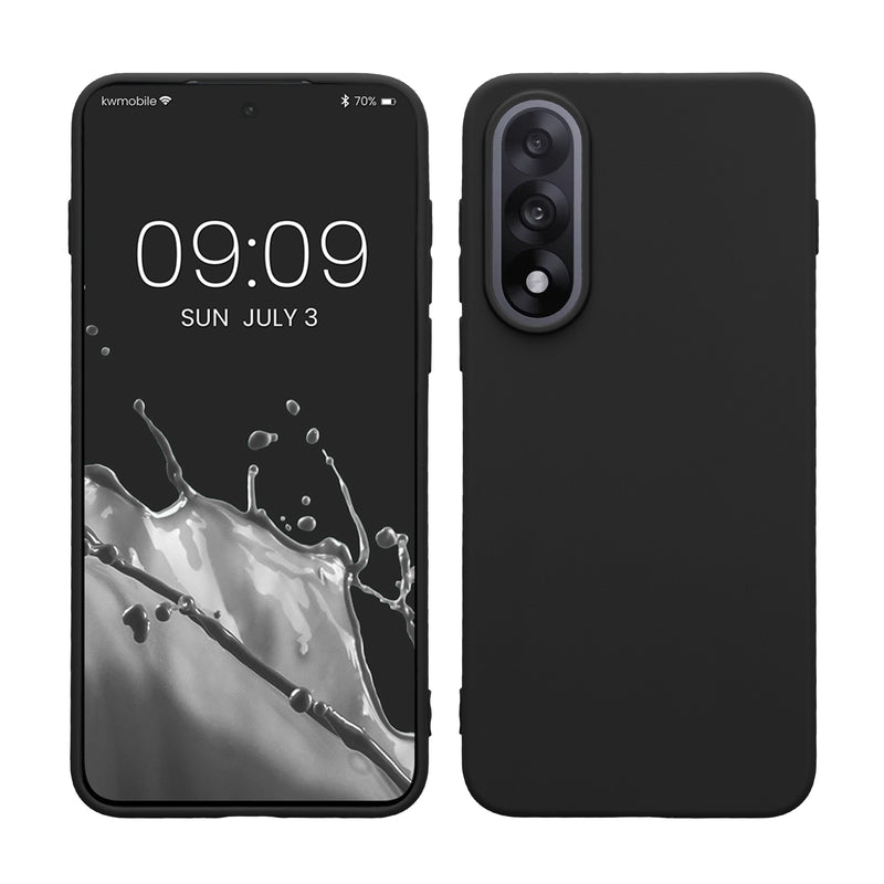 kwmobile Hülle kompatibel mit OnePlus Nord 5 Hülle - weiches TPU Silikon Case - Cover geeignet für kabelloses Laden - Schwarz matt Schwarz matt  