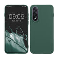 kwmobile Hülle kompatibel mit OnePlus Nord 5 Hülle - weiches TPU Silikon Case - Cover geeignet für kabelloses Laden - Tannengrün Tannengrün  