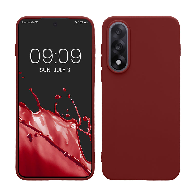 kwmobile Hülle kompatibel mit OnePlus Nord 5 Hülle - weiches TPU Silikon Case - Cover geeignet für kabelloses Laden - Tawny Red Tawny Red  