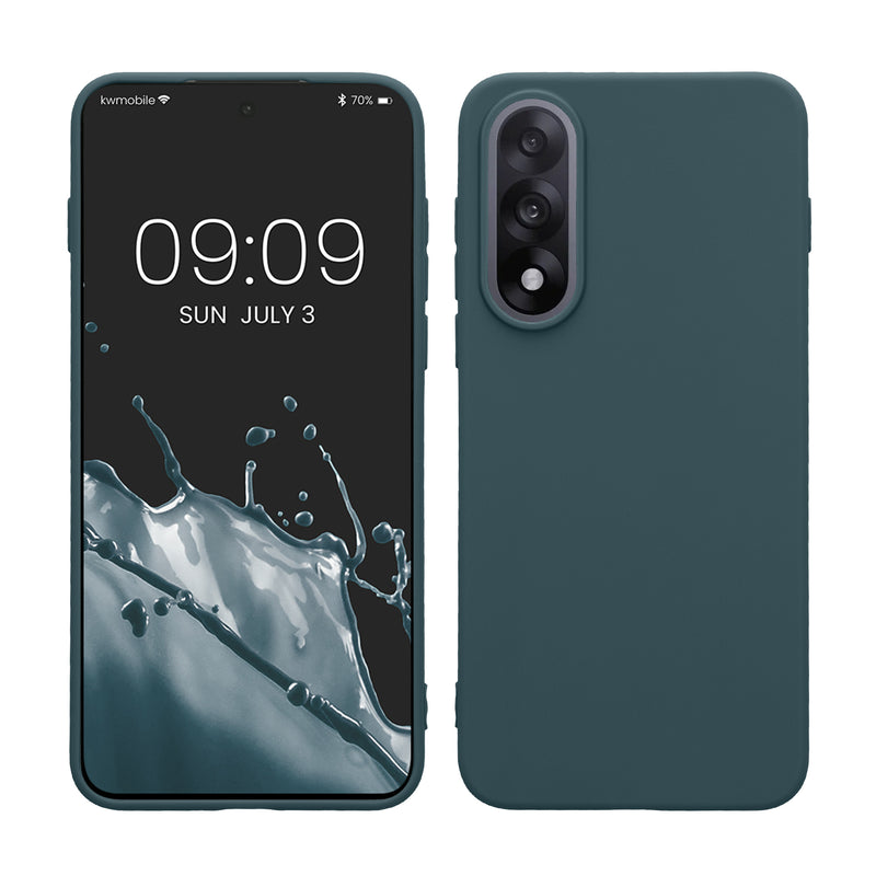 kwmobile Hülle kompatibel mit OnePlus Nord 5 Hülle - weiches TPU Silikon Case - Cover geeignet für kabelloses Laden - Dunkler Schiefer Dunkler Schiefer  