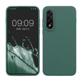 kwmobile Hülle kompatibel mit OnePlus Nord 5 Hülle - Silikon Handy Case - Handyhülle weiche Oberfläche - kabelloses Laden - Tannengrün Tannengrün  