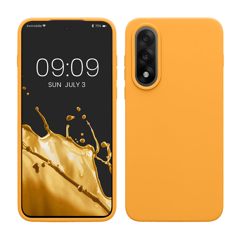 kwmobile Hülle kompatibel mit OnePlus Nord 5 Hülle - Silikon Handy Case - Handyhülle weiche Oberfläche - kabelloses Laden - Fruity Orange Fruity Orange  