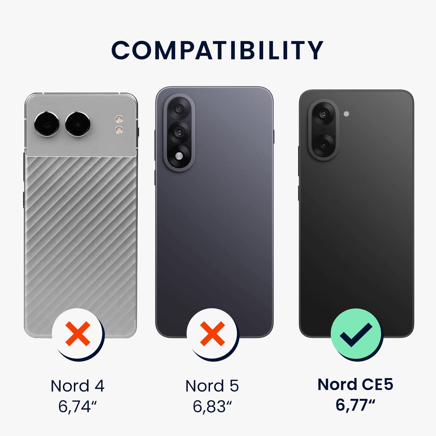 kwmobile Phone Case for OnePlus Nord CE 5 Cover - Wireless Charging - Protective Case