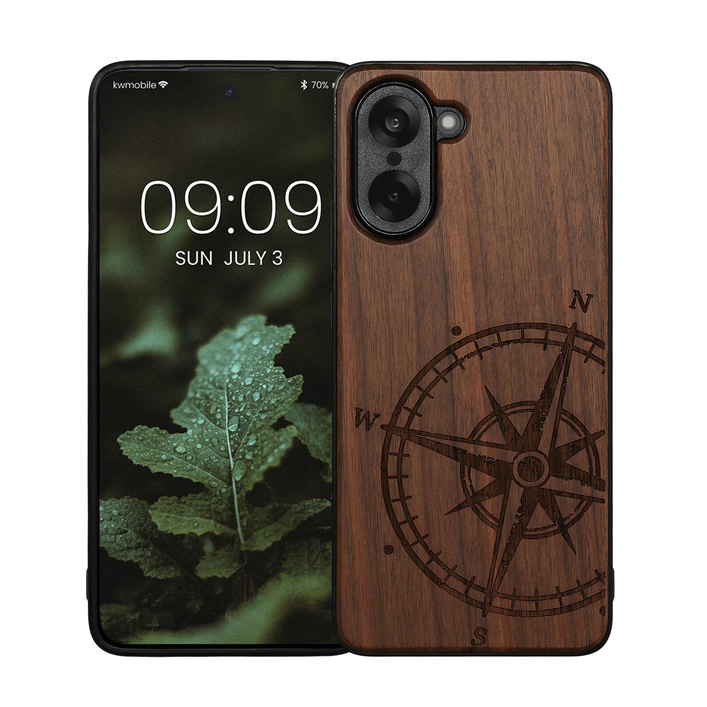 kwmobile Case Compatible with OnePlus Nord CE5 Case Phone Cover TPU Compass Vintage