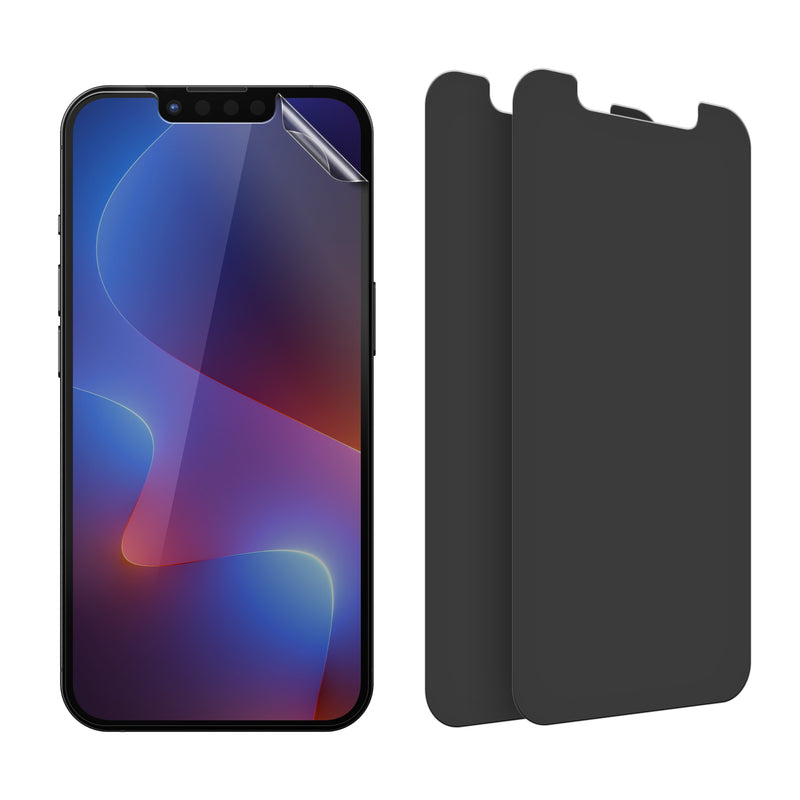 kwmobile 3x Sichtschutz Schutzfolie für Apple iPhone 17e / iPhone 16e / iPhone 14 / iPhone 13 Folie - Displayschutz Privacy Screen Protector - Sichtschutzfolie Handyfolie Displayfolie - Blickschutzfolie Transparent  