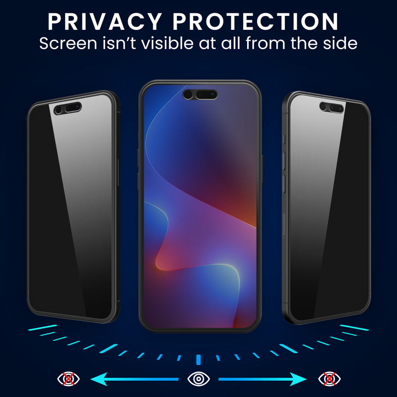 kwmobile Privacy Screen Protector for Apple iPhone Privacy Screen Protector Film Mobile Phone Film Display Film Anti-Spy Film