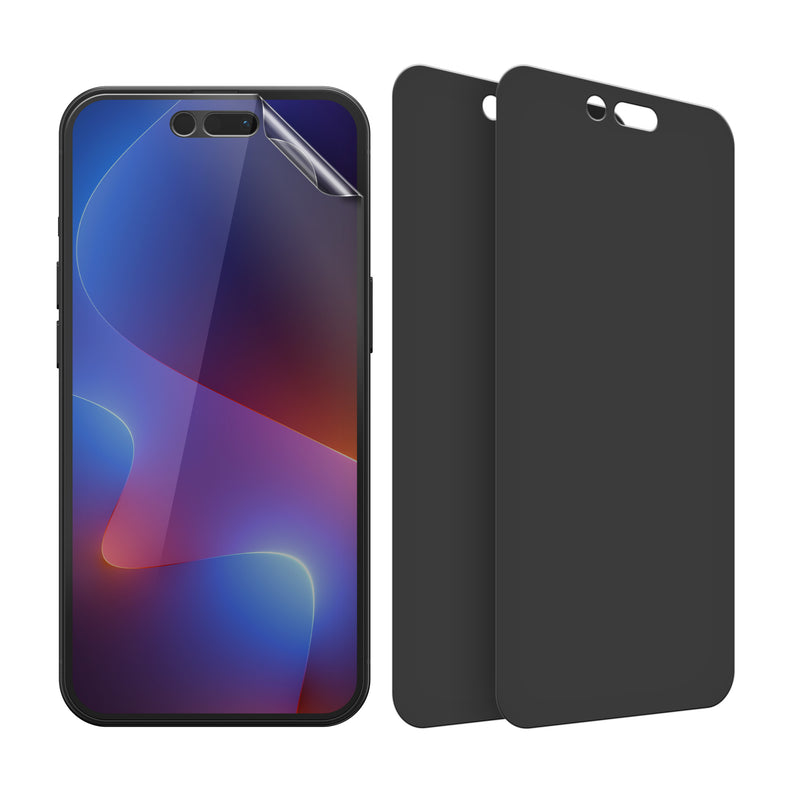 kwmobile 3x Sichtschutz Schutzfolie für Apple iPhone 15 Folie - Displayschutz Privacy Screen Protector - Sichtschutzfolie Handyfolie Displayfolie - Blickschutzfolie Transparent  