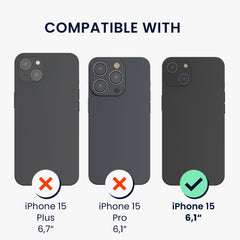 kwmobile Sichtschutz Schutzfolie für Apple iPhone 15 Folie Displayschutz Privacy Screen Protector Sichtschutzfolie