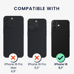 kwmobile Sichtschutz Schutzfolie für Apple iPhone 16 Folie Displayschutz Privacy Screen Protector Sichtschutzfolie
