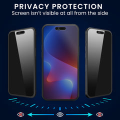 kwmobile Sichtschutz Schutzfolie für Apple iPhone 16 Folie Displayschutz Privacy Screen Protector Sichtschutzfolie