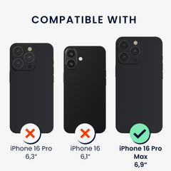 kwmobile Sichtschutz Schutzfolie für Apple iPhone 16 Pro Folie Displayschutz Privacy Screen Protector Sichtschutzfolie