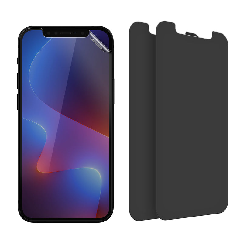 kwmobile 3x Sichtschutz Schutzfolie für Apple iPhone 12 / iPhone 12 Pro Folie - Displayschutz Privacy Screen Protector - Sichtschutzfolie Handyfolie Displayfolie - Blickschutzfolie Transparent  